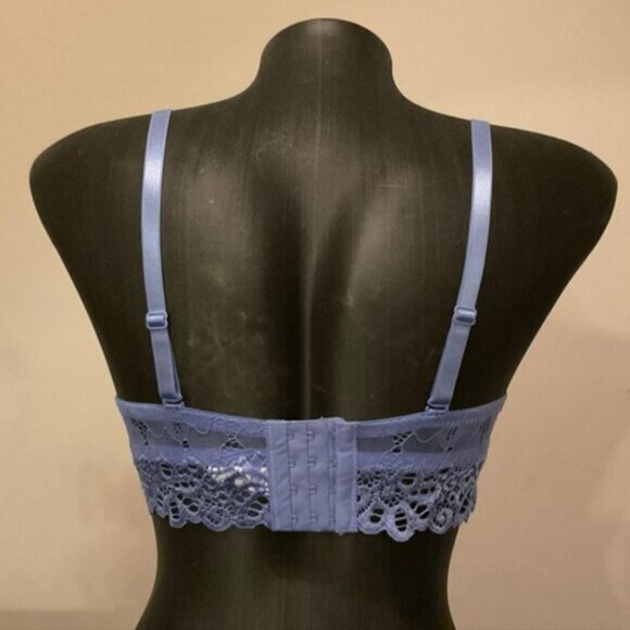 Pretty Light Blue Strapless Lace Push Up - Picture 4 of 4